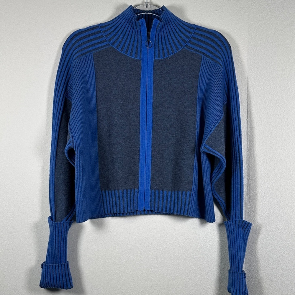 Daily Practice Anthropologie Two Tone Knit Set Zip Top S Leggings XS Athleisure - Picture 6 of 15